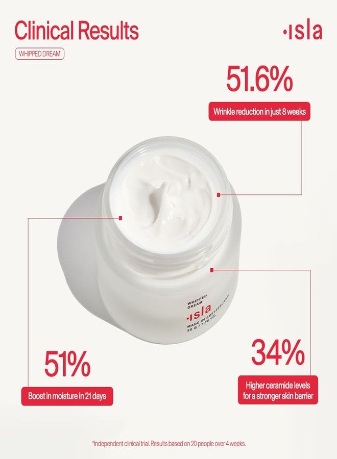 ISLA Whipped Dream Moisturizer, Deep Hydration, Smooth Texture & Dark Circle Reduction, Niacinamide, Murumuru Butter & Ceramides, Lightweight Barrier Repair Cream, 1.76 fl oz - Image 4