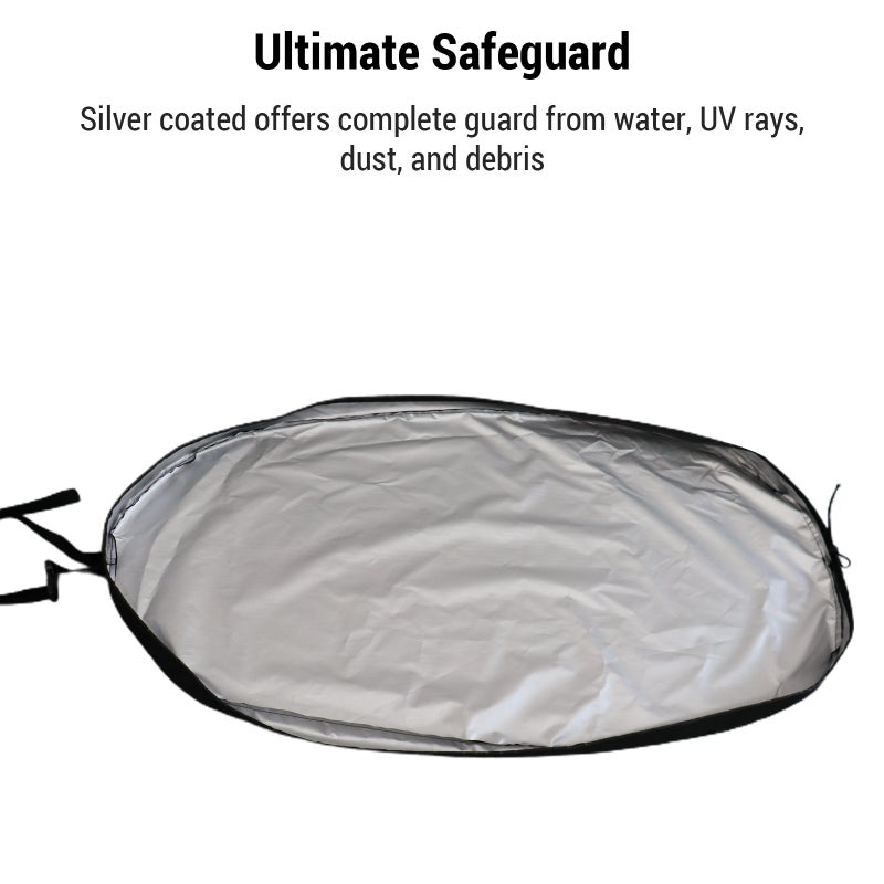 Kayak Cockpit Waterproof Cover Universal Adjustable Kayak Seat Cover with Drawstring Bag 420D Oxford Cloth Kayak Canoe Cockpit Protector - Image 3