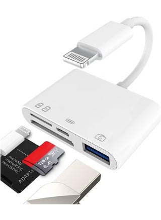 Camera Micro SD TF Memory Card Reader Lightning Male to USB3.0 Female Adapter OTG Cable for Apple iPhone 11 12 Mini max pro xs xr x se2 7 8plus Ipad air A Connector Flash Stick Drive Splitter - pzsku/ZA9EF87CDBD79A6A94249Z/45/1747103354/7b01be9d-cf9f-4a26-99dd-d25adebe5759