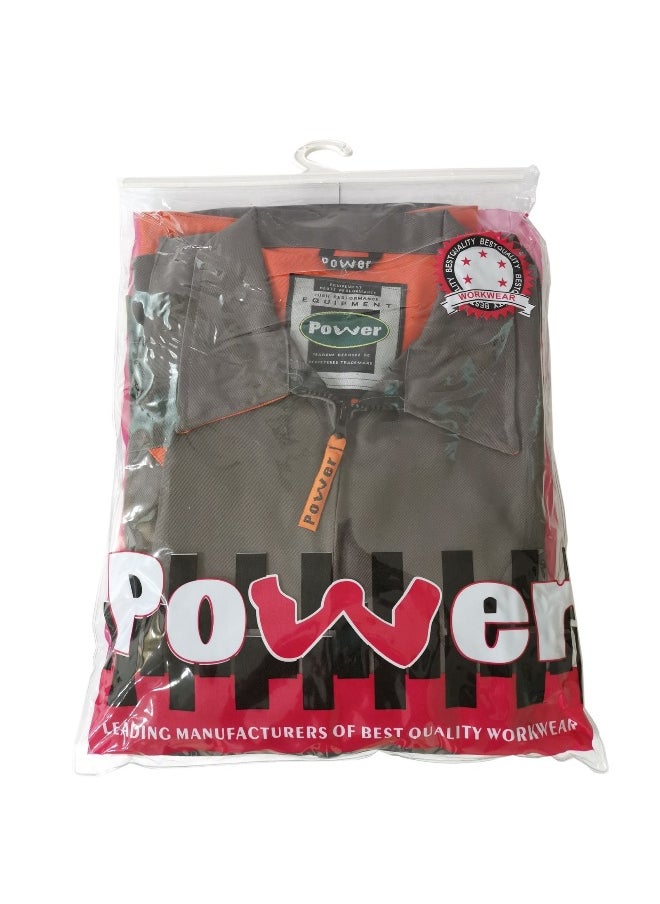 POWER - Protective Coverall –  Durable & Comfortable Fit, Full Body Coverall Ideal for Industrial & Construction Use |  Grey | Size-L - Image 1