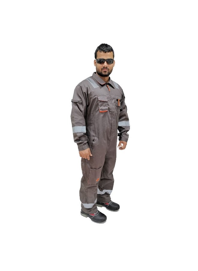 POWER - Protective Coverall –  Durable & Comfortable Fit, Full Body Coverall Ideal for Industrial & Construction Use |  Grey | Size-L - Image 1