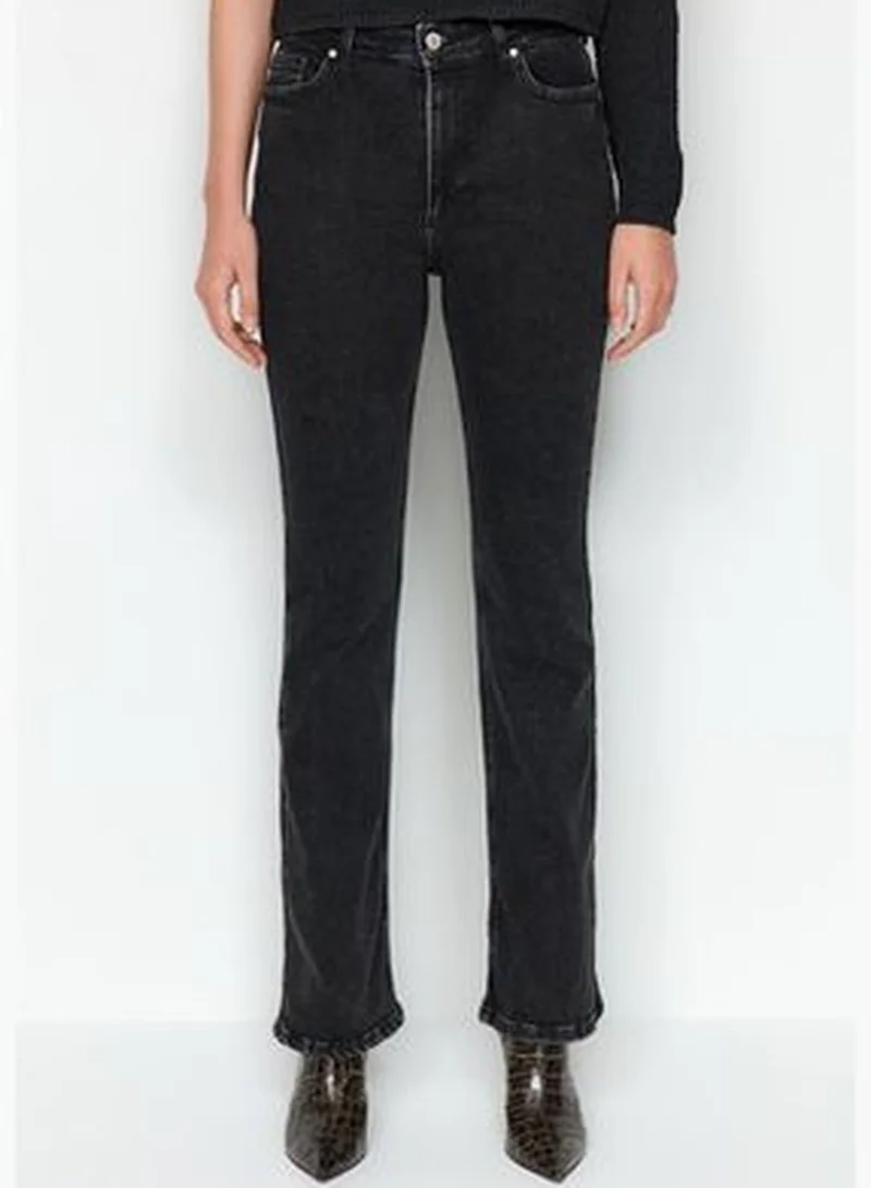 trendyol Black High Waist Flare Jeans TWOAW24JE00140