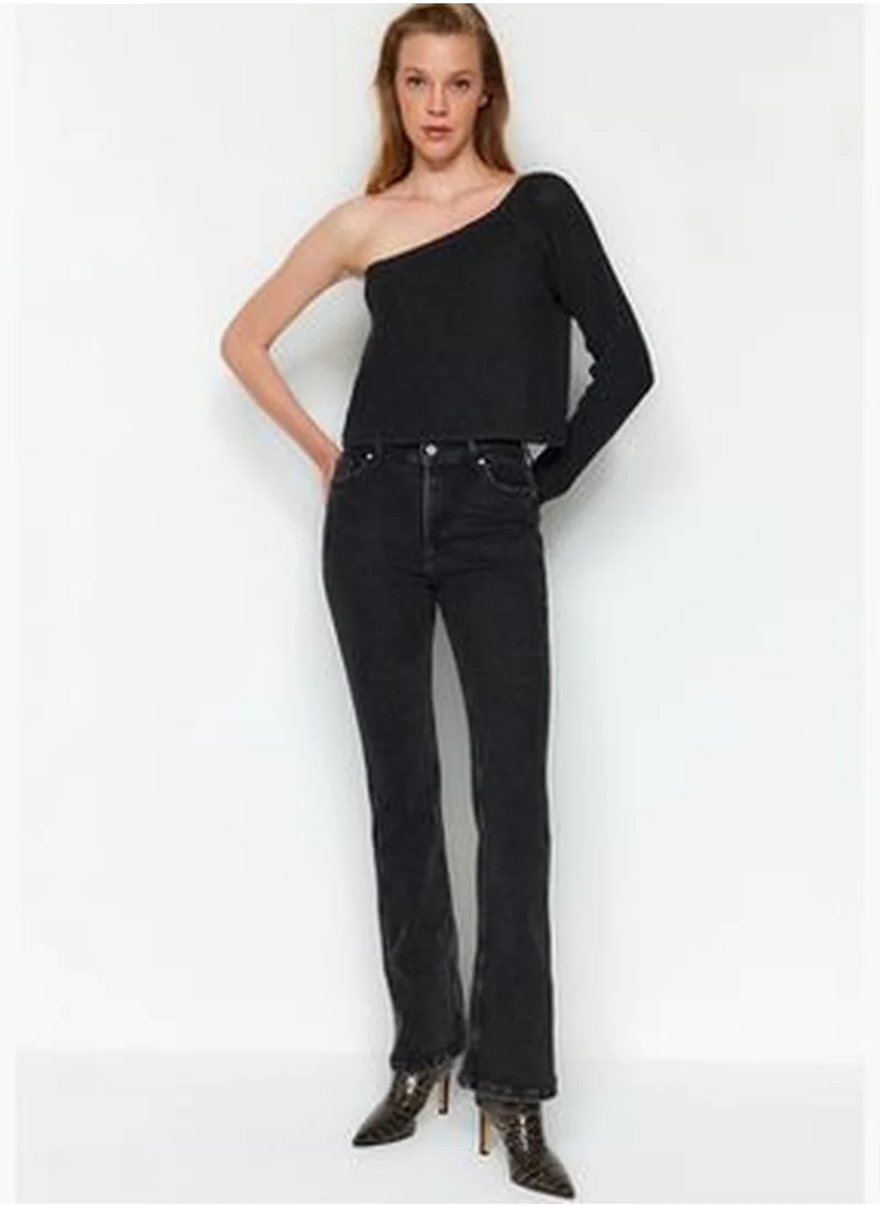 trendyol Black High Waist Flare Jeans TWOAW24JE00140