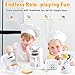 PLAY Kids Toy Kitchen Sets Play Kitchen Accessories for Kids Ages 48 35 Kitchen Appliance Toys Blender Coffee Maker Machine Mixer Toaster Pretend Play Toys for 4 Year Old Girls Toddlers White - Image 4