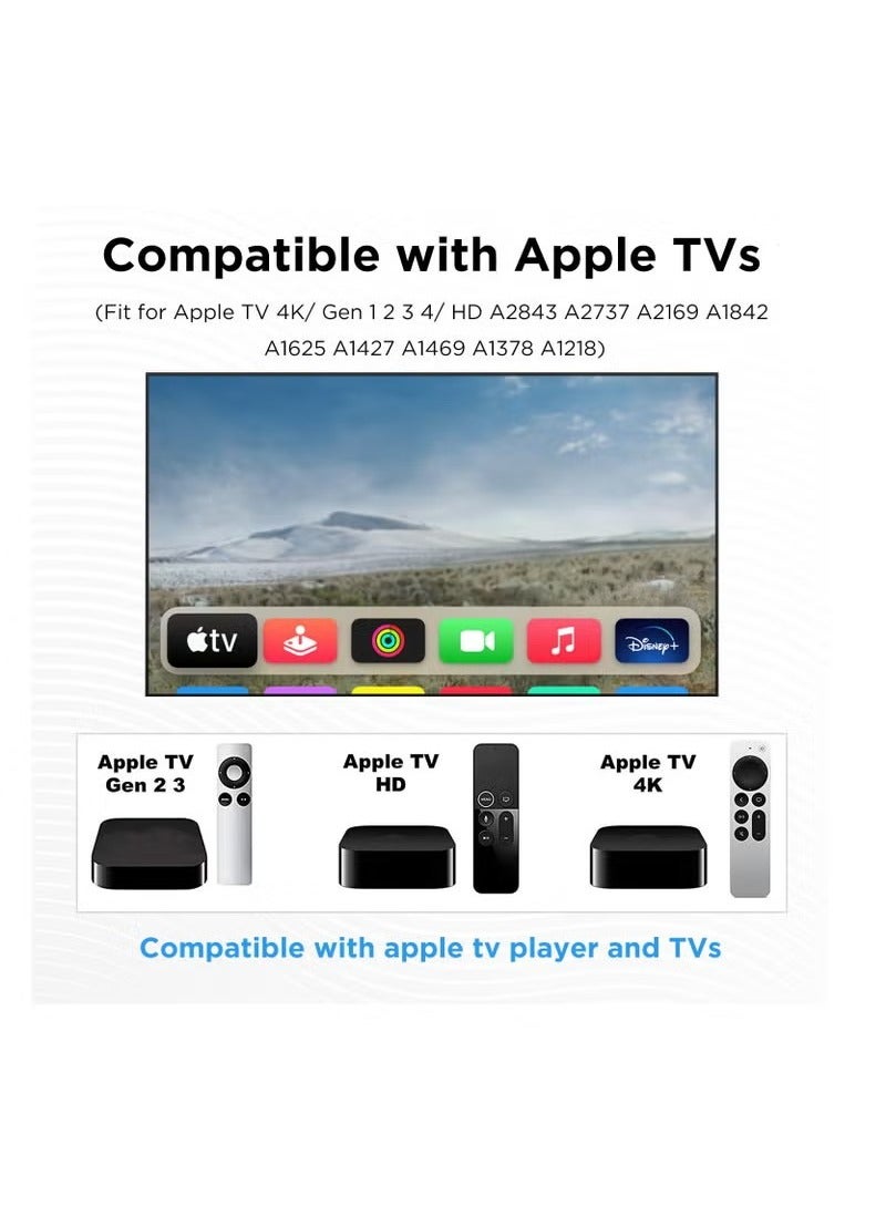 Universal Remote Control Replacement for Apple TV 4K, Apple TV Box (2nd 3rd 4th Gen), Apple TV HD A2843 A2737 A2169 A1842 A1625 A1427 A1469 A1378 A1218 - Image 2