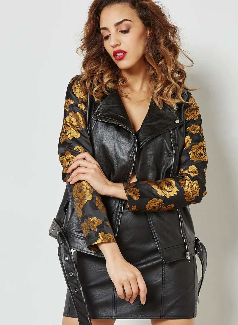 Missguided Leather Biker Jacket