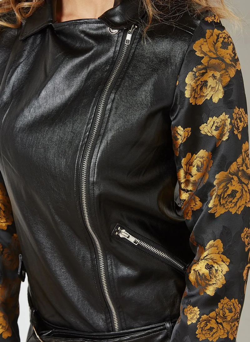 Missguided Leather Biker Jacket