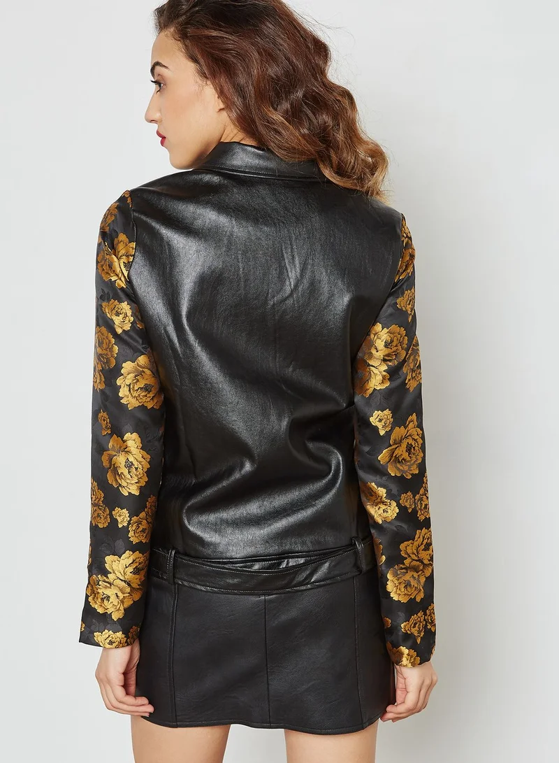 Missguided Leather Biker Jacket