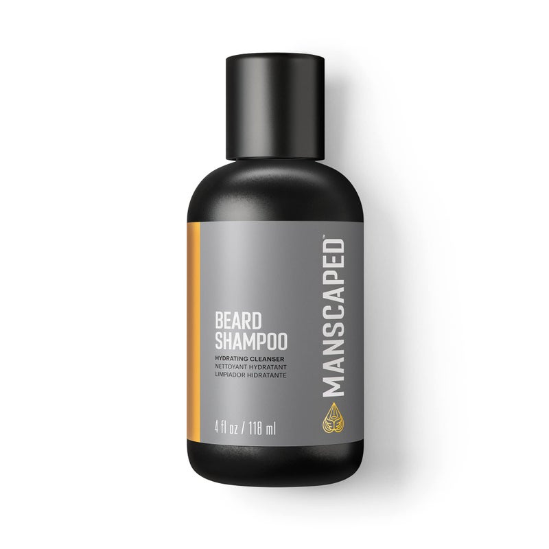 MANSCAPEDÂ® UltraPremium Beard Shampoo, Hydrating Cleanser with Eucalyptus, Rosemary, Lavender Essential Oils, Moisturizing Beard Wash for Hair and Skin (4 oz) - Image 1