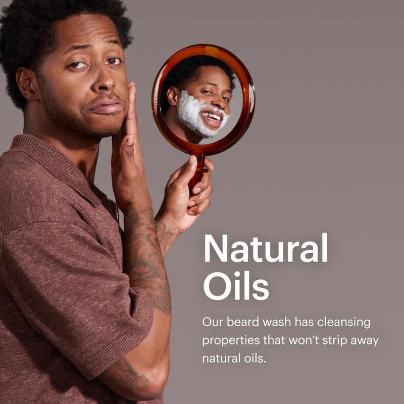 MANSCAPEDÂ® UltraPremium Beard Shampoo, Hydrating Cleanser with Eucalyptus, Rosemary, Lavender Essential Oils, Moisturizing Beard Wash for Hair and Skin (4 oz) - Image 4