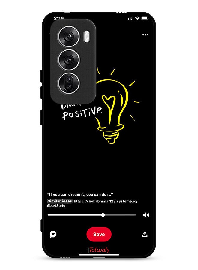 Tolwak Oppo Reno12 5G Protective Case Cover Think Positive - Image 1