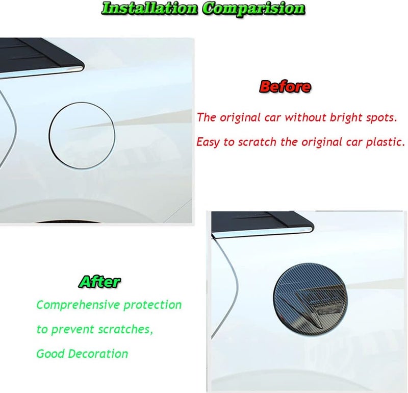 BOYOUS ABS Carbon Fiber Grain Car Gas Fuel Tank Cap Cover for Hyundai Elantra 2021-2023 - Image 5