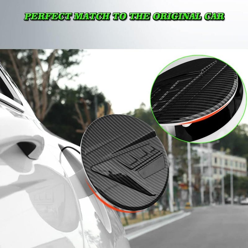 BOYOUS ABS Carbon Fiber Grain Car Gas Fuel Tank Cap Cover for Hyundai Elantra 2021-2023 - Image 4