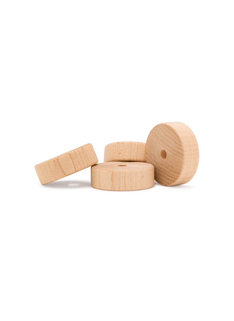 Woodpeckers 2inch Diameter Slab Wooden Wheels for Crafts 38inch Hole 716inch Thick Pack of 12 Mini Wood Wheels for Model by Woodpeckers 