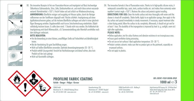 سوناكس 1 Sonax Profiline طلاء الأقمشة (1L) - Image 2