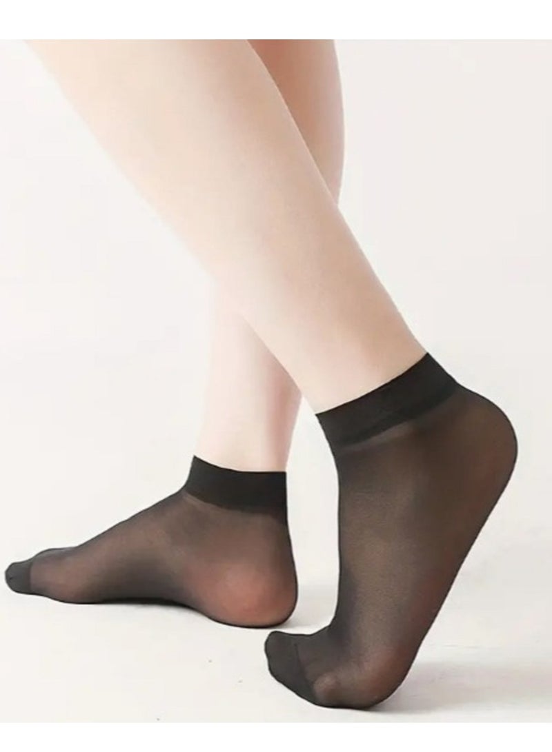 Pack of 5 Women's Girls Ultra Soft Thin Sheer Ankle Length Socks, Absolutely Comfortable - Image 1