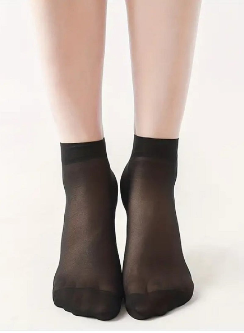 Pack of 5 Women's Girls Ultra Soft Thin Sheer Ankle Length Socks, Absolutely Comfortable - Image 4