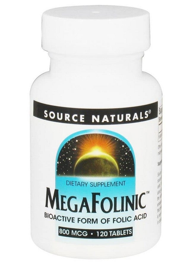 Source Naturals ميغافولينك 800 ميكروغرام حمض الفوليك النشط لصحة الدماغ والخلايا 120 قرص - Image 1