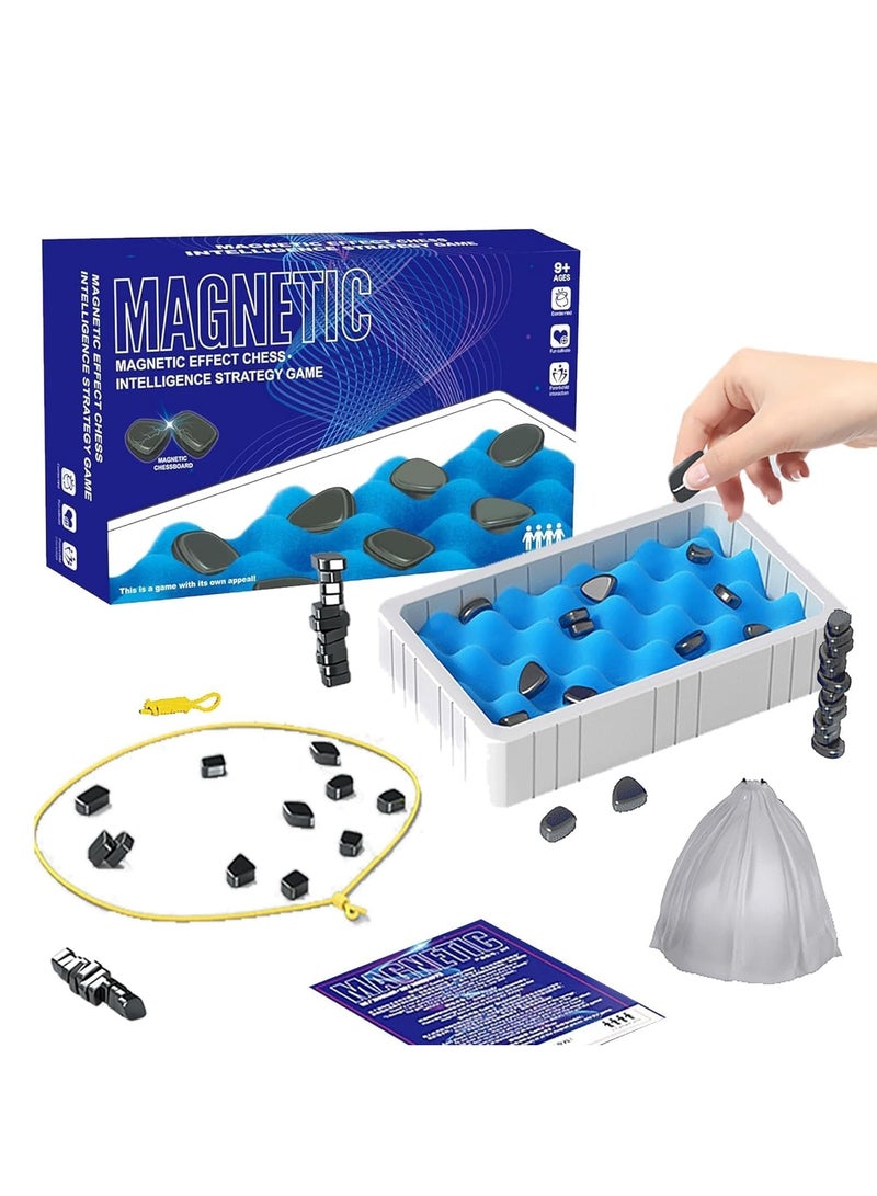 general Magnetic Chess Game Set Magnet Game Magnetic Stones Game Magnet Board Game - Image 1