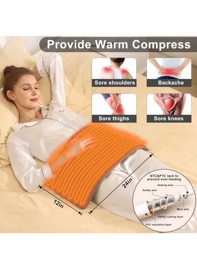 Electric Heating Pad for Muscle Pain Relief Moist and Dry Heat Therapy 6 Levels - Image 4