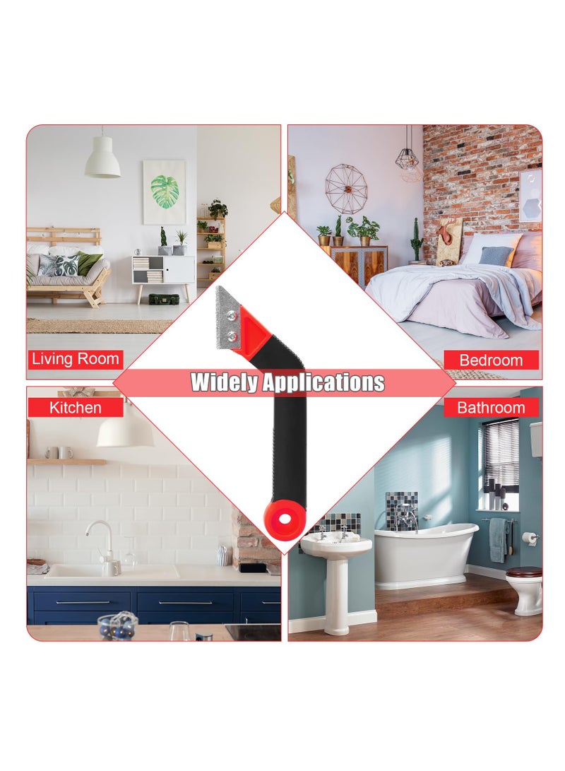 SYOSI Effortless Grout Removal Tool with 5 Extra Blades - Angled Scraping Rake for Easy Tile Cleaning and Tiling Projects - Image 5