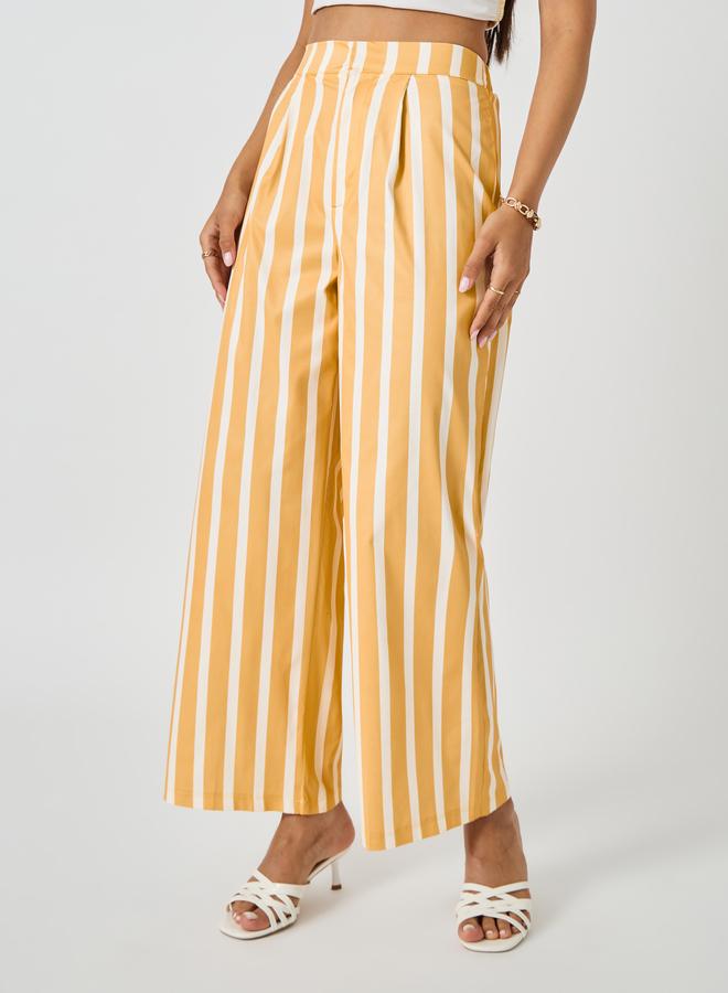 Styli Styli Striped One Shoulder Neck Top and Wide Leg Pants Co-Ords  - Image 5
