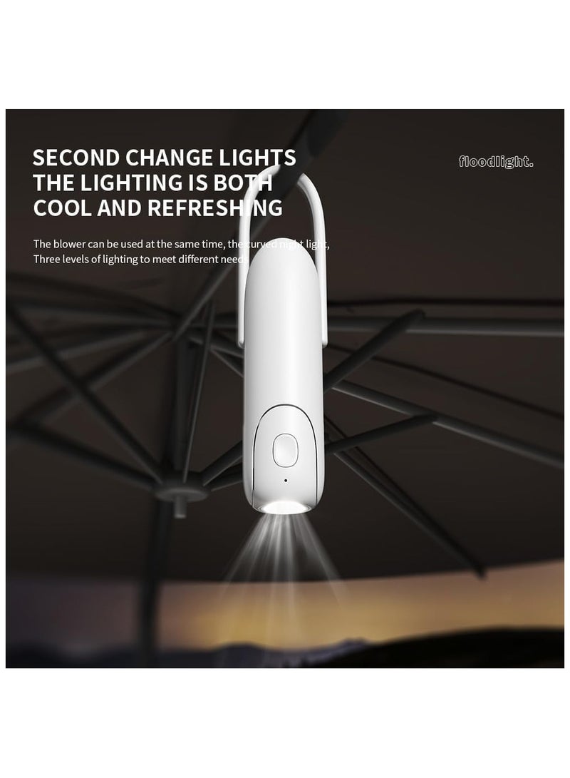 Beauenty Portable Handheld Fan, Powerful Personal Fan with Flashlight, Pocket for Travel, Outdoor, USB Foldable, USB Rechargeable 1200mAh Battery, Flashlight, Gifts for Women/Girls/Friends - Image 2