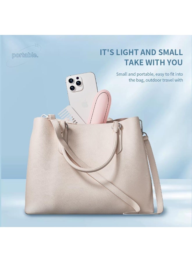 Beauenty Portable Handheld Fan, Powerful Personal Fan with Flashlight, Pocket for Travel, Outdoor, USB Foldable, USB Rechargeable 1200mAh Battery, Flashlight, Gifts for Women/Girls/Friends - Image 5