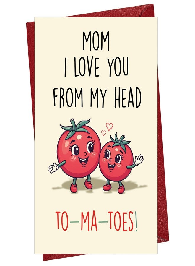 Cheerin Cute Mother’s Day Greeting Card – Funny Mothers Day Card from Favorite Child – Tomatoes Themed Card for Mom, Grandma, Stepmom, and Bonus Mom - Image 1