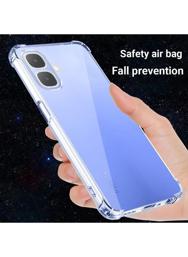 Case Compatible with Infinix Smart 20, Cover Silicone Transparent TPU Gorilla Anti-shock Protector Camera Shockproof Corners - Clear - Image 2