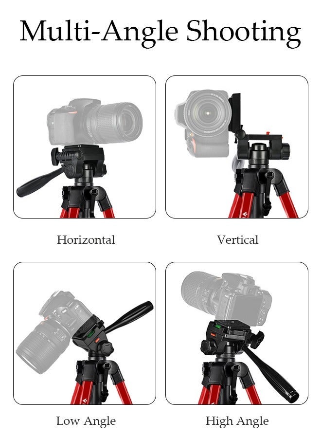 DUNISO Tripod Stand Extendable Phone Tripod Stand with Portable Pouch, Portable Phone Tripod Stand, Phone Mount for iPhone＆ Android Phone Gopros DSLR Cameras - Image 3