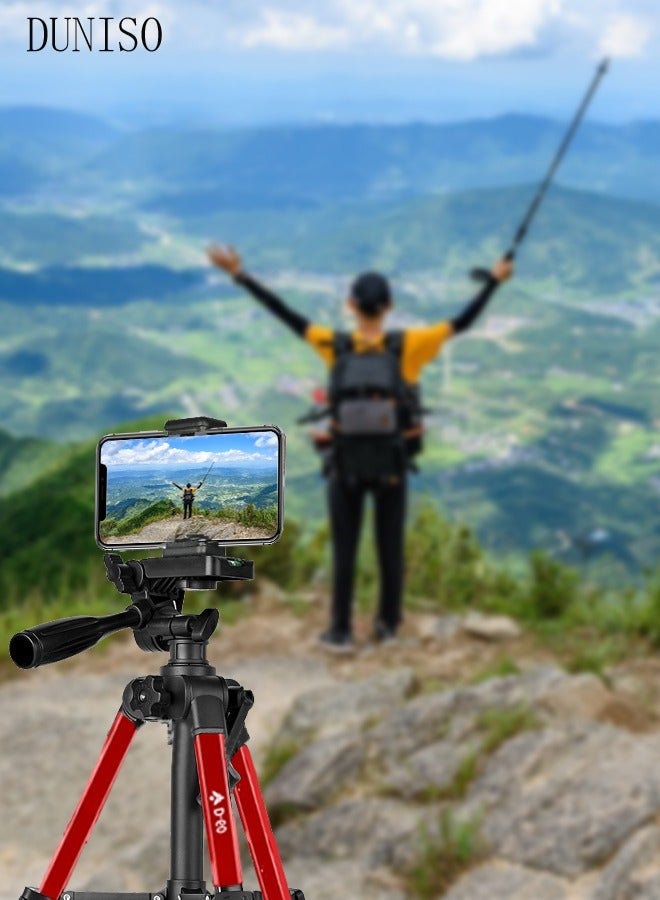 DUNISO Tripod Stand Extendable Phone Tripod Stand with Portable Pouch, Portable Phone Tripod Stand, Phone Mount for iPhone＆ Android Phone Gopros DSLR Cameras - Image 4