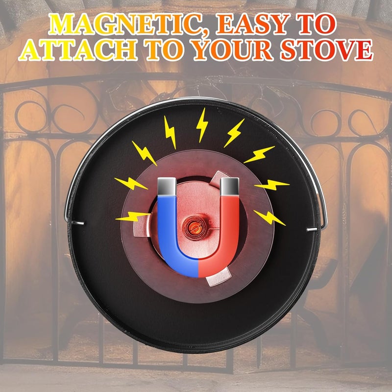 Copkim 2 Pcs Wood Stove Thermometer, Magnetic Oven Temperature Accessories Fire Stove Pipe Thermometer Gauge for Wood Burning Stoves Top Gas Pellet Fireplace Flue - Image 5