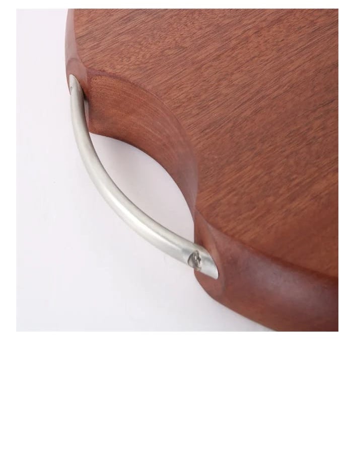 Generic - Round Wood Cutting Board, 36cm Diameter, One Piece, No Glue, Non-Toxic, Thick Hardwood - Image 1
