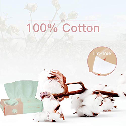 Careboree Extra Thick Dry Wipe, Disposable Face Drying Towel 100% Cotton, Lint-Free Cotton Tissues (2 Pack) - Image 2
