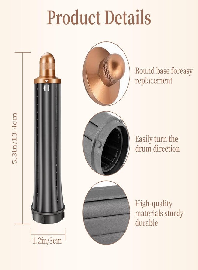 Chuancheng أسطوانات تجعيد الشعر القصير لديسون إير وراپ، 1.2 بوصة/ 30 مم أسطوانة شعر مخروطية لتجعيد الشعر إير وراپ HS01/05، ملحق أدوات تجعيد الشعر الذاتي، ذهبي - Image 5