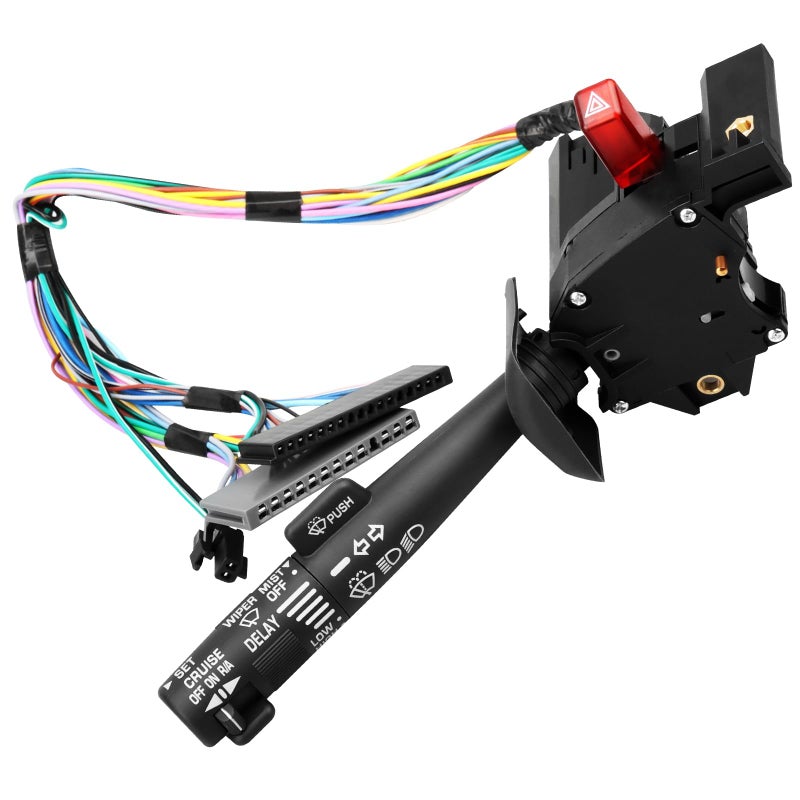 ANAFTULY MultiFunction Combination Switch Gray for 19952002 Chevy Tahoe S10 GMC C1500 K1500 Suburban Yukon More 2330814 26100985 26036312 Turn Signal Wiper Hazard Switch Cruise Control