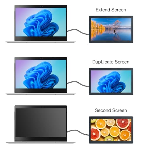 Hosyond 7 Inches USB C Mini Monitor 1024x600 IPS LCD Display Type C Secondary Screen for PC Laptop Windows - Image 4