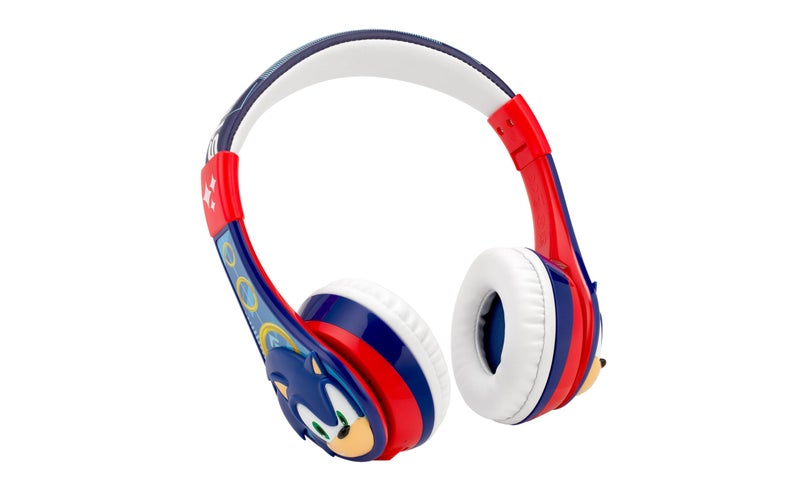 eKids Sonic The Hedgehog Bluetooth Headphones for Kids, Wireless Headphones with Microphone, Includes Aux Cord (Sonic) - Image 1