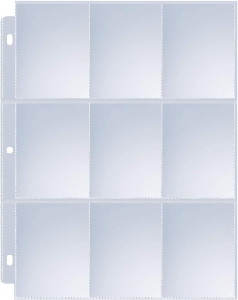 Sooez 120 Pack 9 Pocket Page Protectors, Double Sided Trading Card Sleeves for 3 Ring Binder, Baseball Cards Holder, Protective Pages Sheets for Binders Album, Fit for Collectible Games, Sports Cards - Image 1
