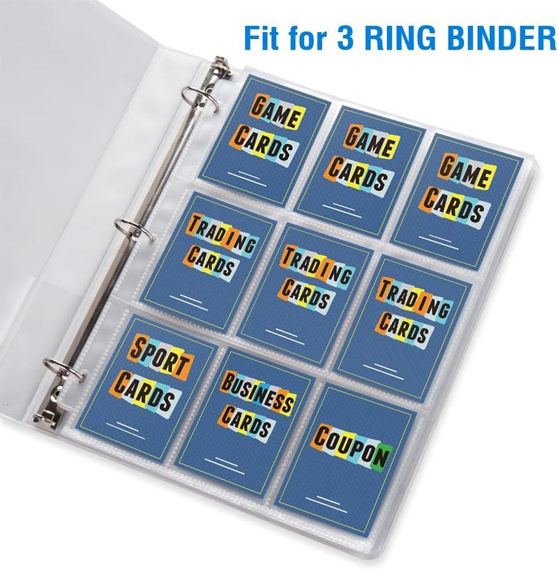 Sooez 120 Pack 9 Pocket Page Protectors, Double Sided Trading Card Sleeves for 3 Ring Binder, Baseball Cards Holder, Protective Pages Sheets for Binders Album, Fit for Collectible Games, Sports Cards - Image 5