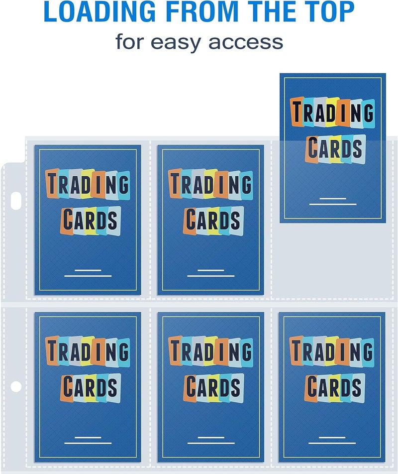 Sooez 120 Pack 9 Pocket Page Protectors, Double Sided Trading Card Sleeves for 3 Ring Binder, Baseball Cards Holder, Protective Pages Sheets for Binders Album, Fit for Collectible Games, Sports Cards - Image 3