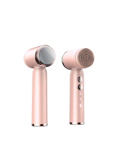 New Electric Facial Cleansing Brush Silicone Beauty Device Face Washing Cleaning Tool Deep Clean Pore Cleanser Pink (hot and cold compress) MZ401