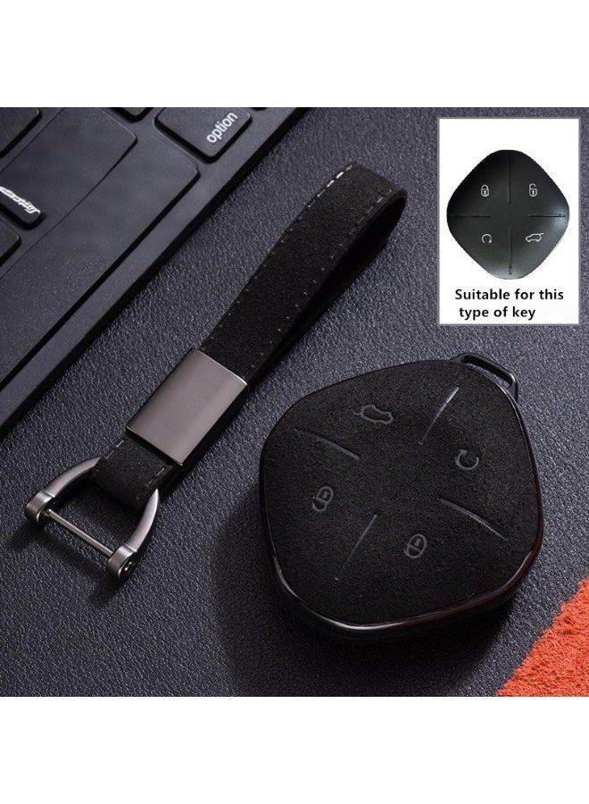 Jetour Dashing /Jetour X 1 Plus DTC 2022 غطاء مفتاح جلد، غطاء مفتاح سيارة كامل الحماية، حافظة مفتاح مع حلقة Keychian، بدون مفتاح، إكسسوارات مفتاح سيارة Chery، أسود - Image 5