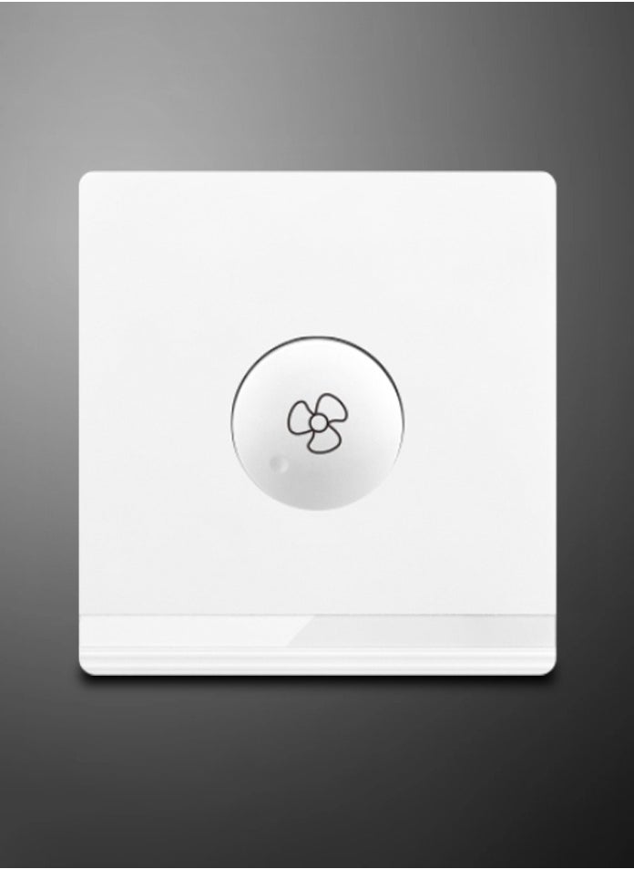 Vmax - 3x3" White/Ivory Smart Fan Speed Control Switch – Adjustable Ceiling Fan Speed Regulator - Image 1
