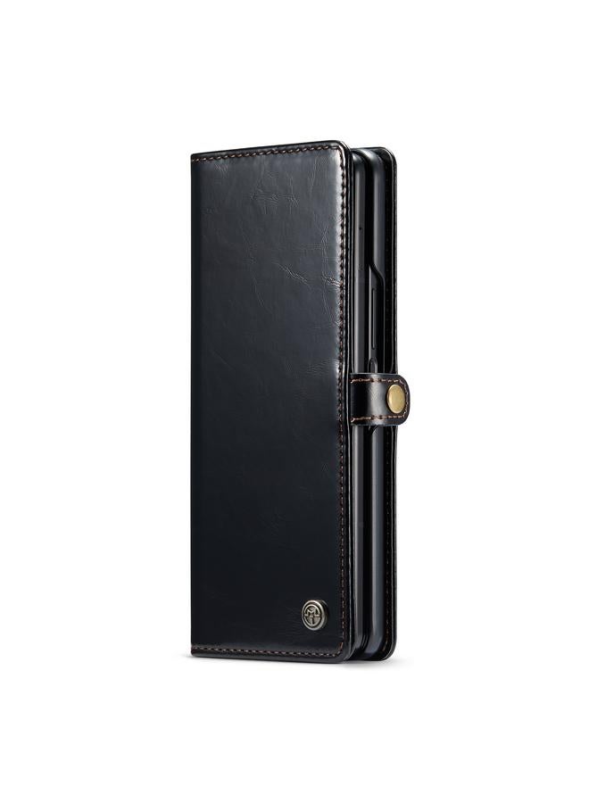 S-TOP Case For Samsung Galaxy Z Fold3 5G CaseMe 003 Crazy Horse Texture Horizontal Flip Leather Phone Case - Image 2