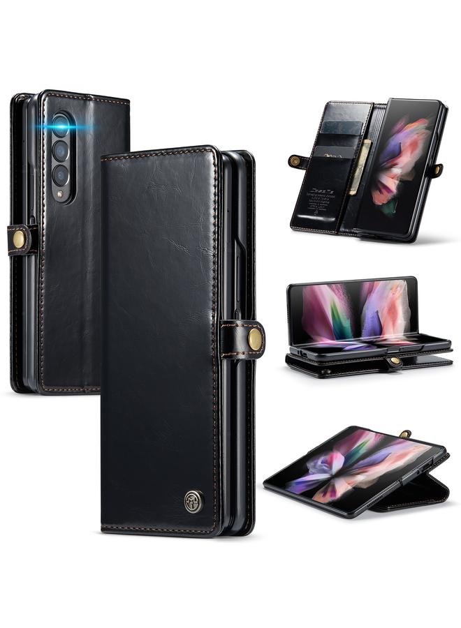 S-TOP Case For Samsung Galaxy Z Fold3 5G CaseMe 003 Crazy Horse Texture Horizontal Flip Leather Phone Case - Image 1