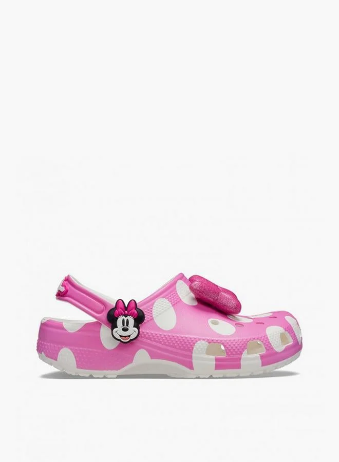 crocs Girls Minnie Mouse Print Backstrap Clogs