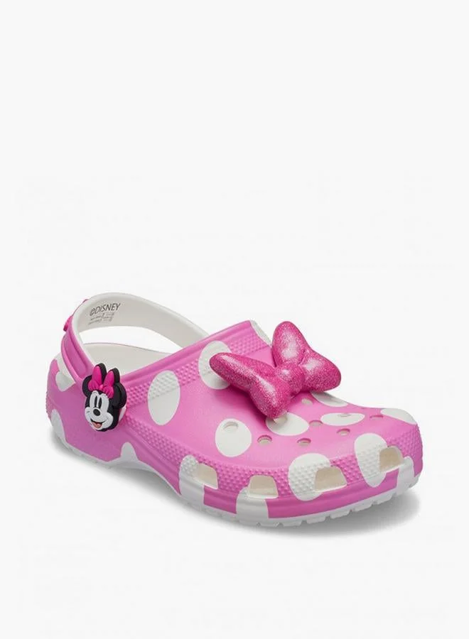 crocs Girls Minnie Mouse Print Backstrap Clogs
