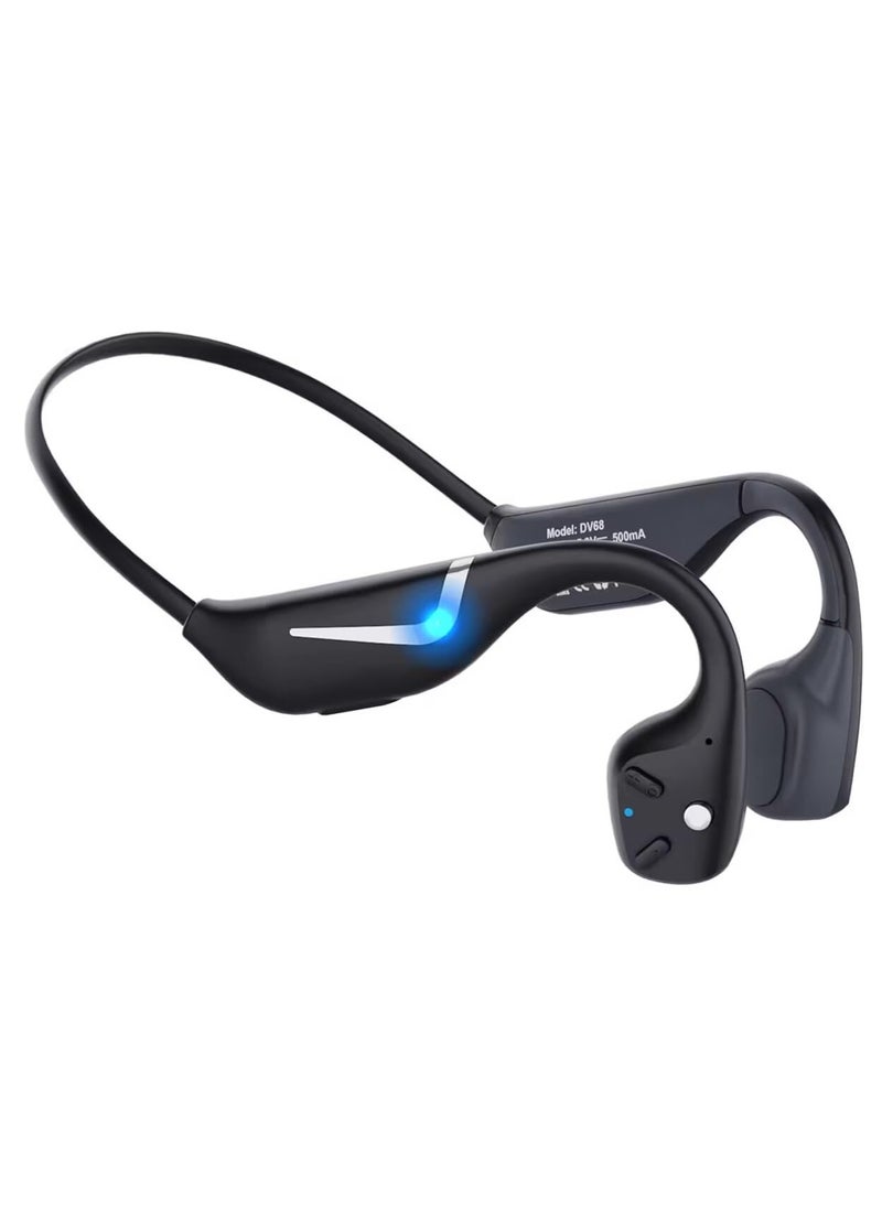 Captaintech Bluetooth Bone Conduction Headphones, Open-Ear Design with Mic, IP67 Waterproof Sports Earphones, 15-Hour Battery Life for Running, Cycling, and Workouts.  - Image 1